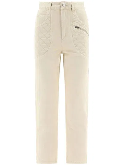 Shop Isabel Marant Marant Cassandre Jeans In 23ec Ecru
