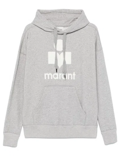 Isabel Marant Étoile Hooded Sweatshirt With Drawstring And Kangaroo Pocket In Gray
