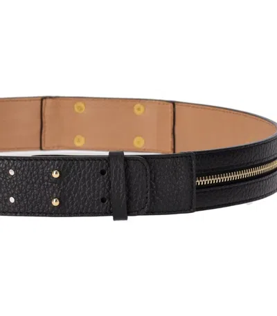 ELISABETTA FRANCHI ELISABETTA FRANCHI BLACK ZIPPED BELT 