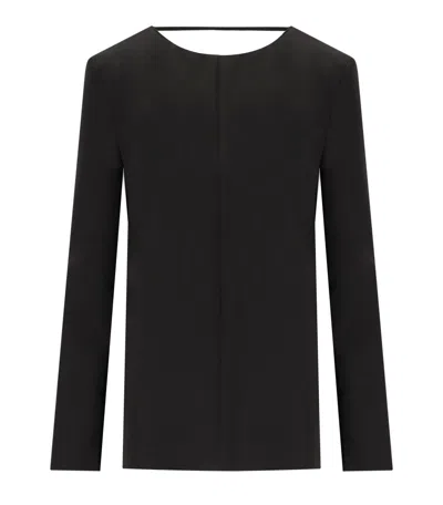 Federica Tosi Black Cady Blouse In Black