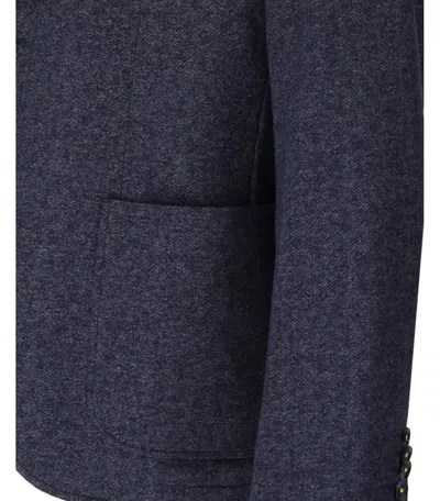 Manuel Ritz Blue Pinstripe Single-breasted Jacket In Blue