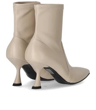 Sergio Levantesi Junny Cream Heeled Ankle Boot In White