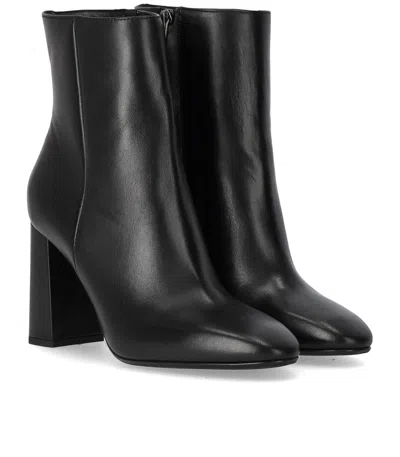 Sergio Levantesi Tessa Black Heeled Ankle Boot In Black