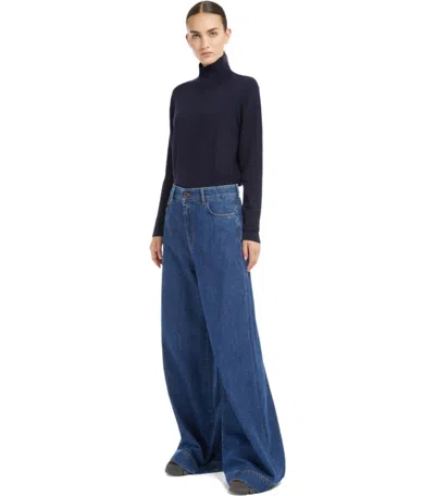 Max Mara Weekend Kiku Blue Turtleneck Jumper In Blue