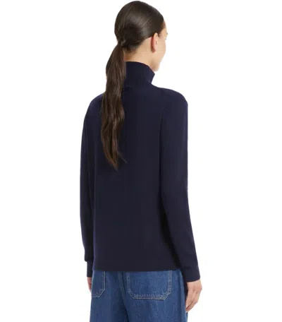Max Mara Weekend Kiku Blue Turtleneck Jumper In Blue