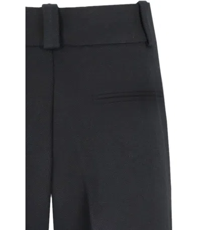 Essentiel Antwerp Gorror Black Wide Leg Trousers In Black