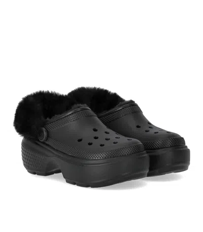Crocs Unisex Stomp Lined Clog In Black In Black