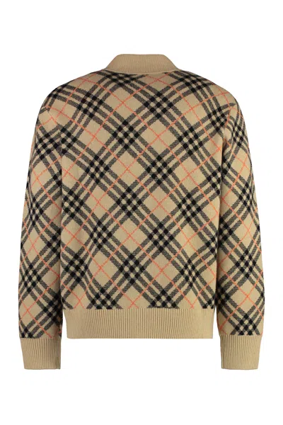 Burberry Check Cashmere Bomber Jacket