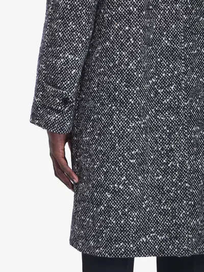 Celine Camden Wool Tweed Coat With Button Closure And Side Pockets In Multi