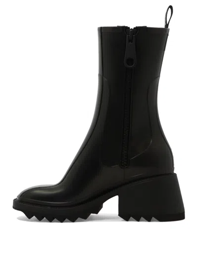 Chloé Back Loop Square Toe Boots With 50mm Heel