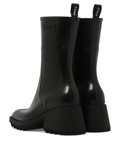 Chloé Back Loop Square Toe Boots With 50mm Heel