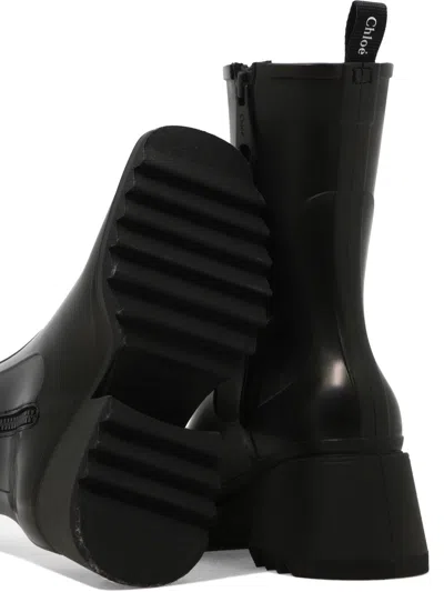 Chloé Back Loop Square Toe Boots With 50mm Heel