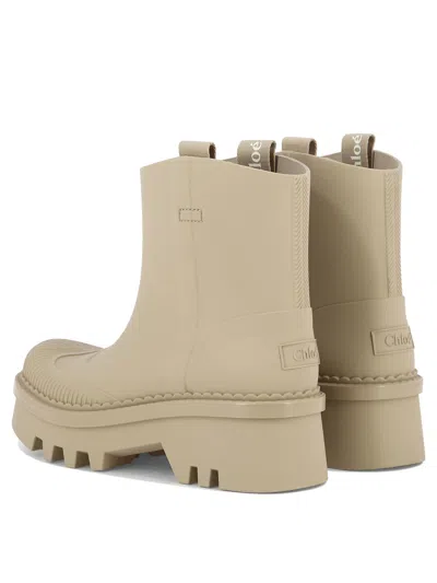 Chloé Raina Rain Boots In Neutral