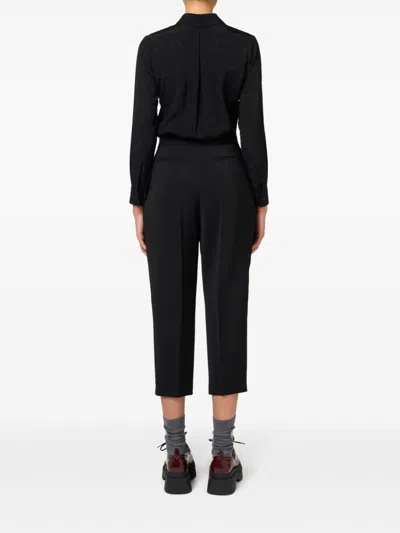 Elisabetta Franchi Wool Pleated Casual Pants