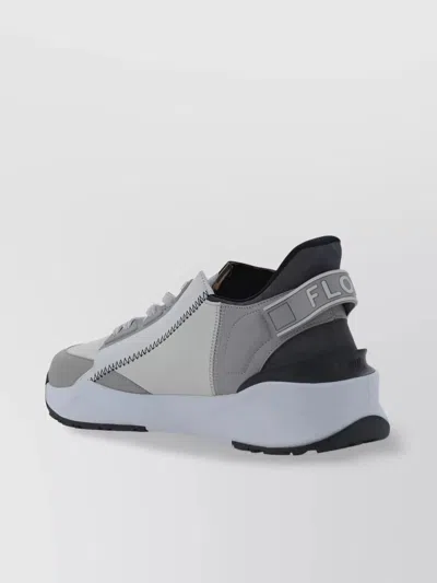 Fendi White Gray Monogram Flow Sneaker