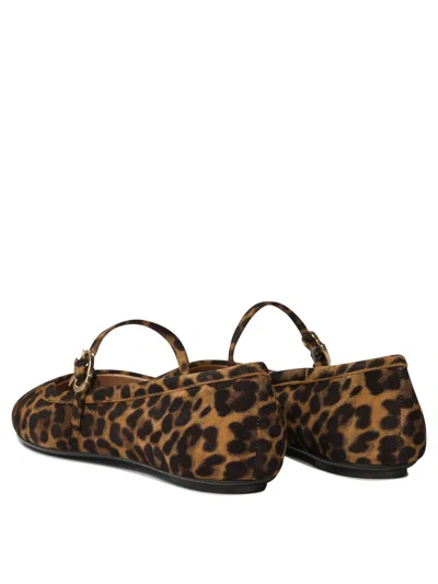 Gianvito Rossi Carla Leopard-print Suede Mary Jane Ballet Flats