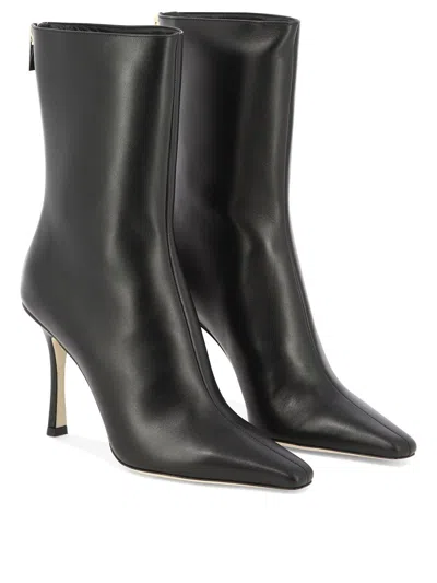 Jimmy Choo Agathe 100 Ankle Boots Black In Black