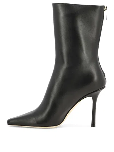 Jimmy Choo Agathe 100 Ankle Boots Black In Black