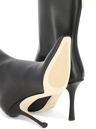 Jimmy Choo Agathe 100 Ankle Boots Black In Black