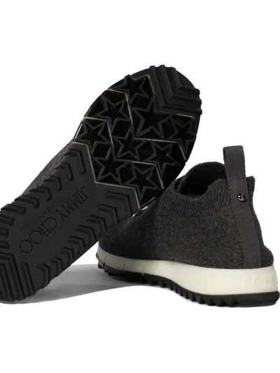 Jimmy Choo Low Top Sneakers With Pearls And Knitted Upper