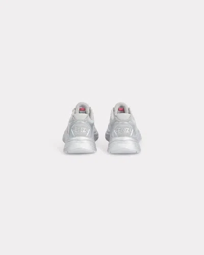 Kenzo Pace Mesh Metallic Sneakers In Silver