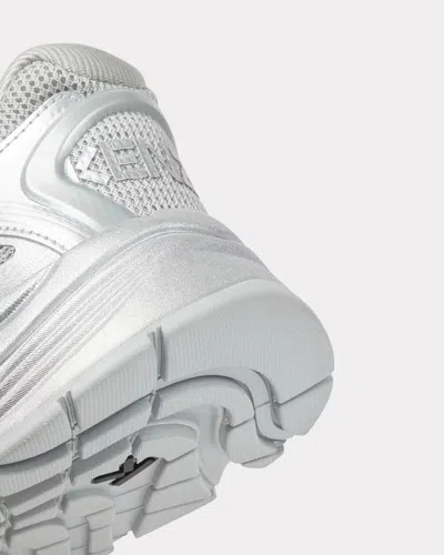 Kenzo Pace Mesh Metallic Sneakers In Silver