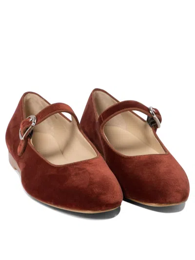 Le Monde Beryl Crystal-embellished Velvet Mary Jane Ballet Flats