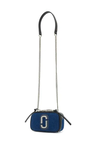 Marc Jacobs Denim The Denim Snapshot Crossbody Bag In Blue