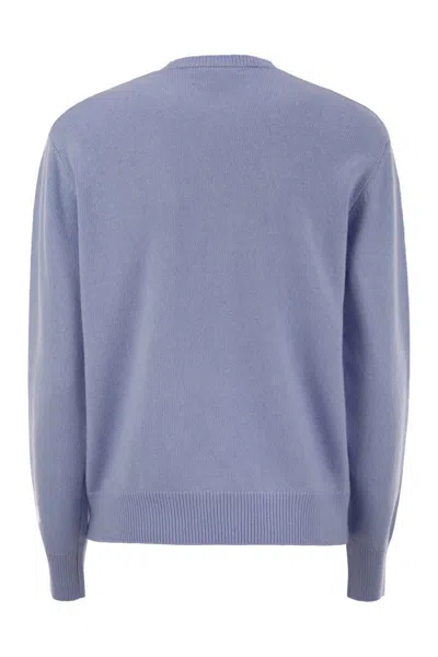 Mc2 Saint Barth Wool And Cashmere Blend Sweater With Embroidery Nessuno Te Lha Chiesto