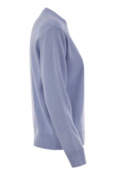 Mc2 Saint Barth Wool And Cashmere Blend Sweater With Embroidery Nessuno Te Lha Chiesto