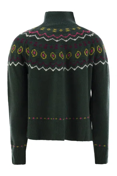 Mc2 Saint Barth Wool-blend Jumper With Embroidery