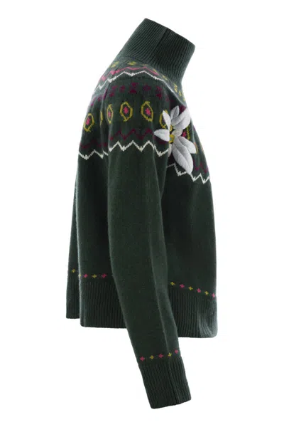 Mc2 Saint Barth Wool-blend Jumper With Embroidery