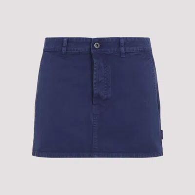Miu Miu Embroidered Logo Mini Skirt