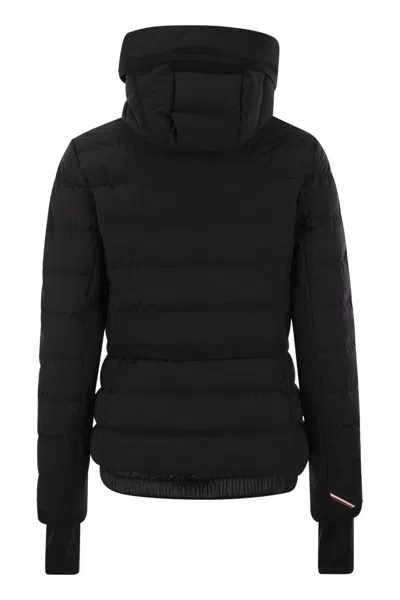 Moncler Womens Black Lamoura Hooded Shell-down Ski Jacket