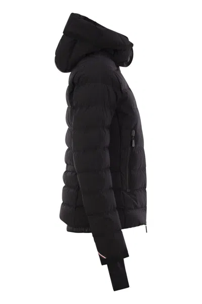 Moncler Womens Black Lamoura Hooded Shell-down Ski Jacket
