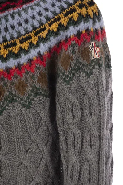 Moncler Cable Knit Jacquard Sweater