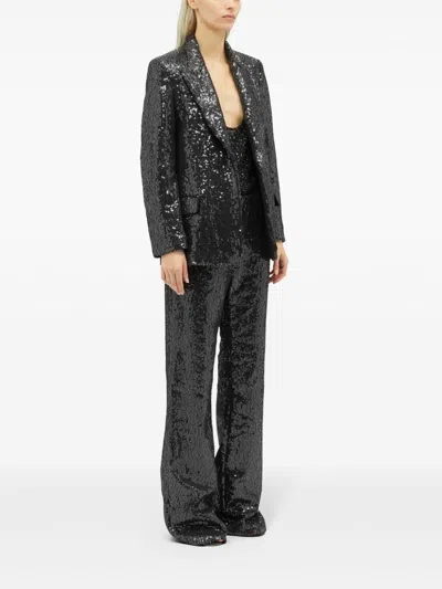 Msgm Sequin-embellished Trousers