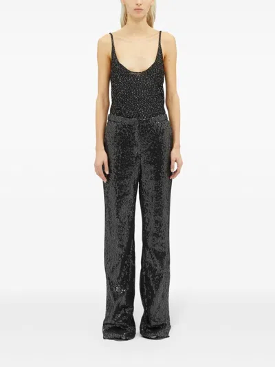 Msgm Sequin-embellished Trousers