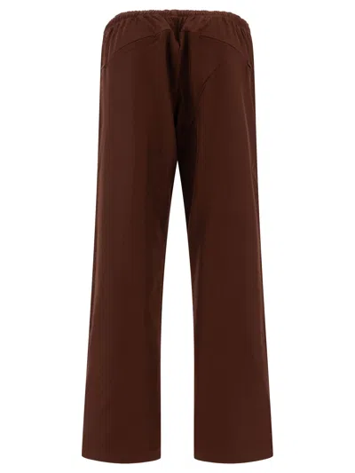 Needles Elastic Waistband Embroidered Detail Side Pockets Trousers