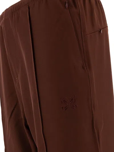 Needles Elastic Waistband Embroidered Detail Side Pockets Trousers