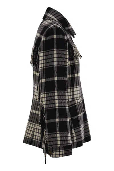 Polo Ralph Lauren Goleta Fringed Checked Wool-flannel Jacket