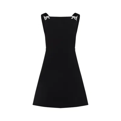 Shop Prada Bow Crystal Mini Dress