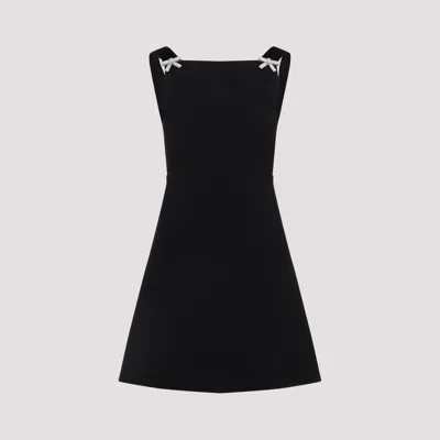 Shop Prada Bow Crystal Mini Dress