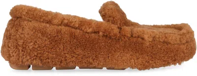 Prada Shearling Driving Loafers