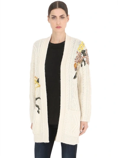 Shop Valentino Kimono Wool & Alpaca Cardigan, Off White