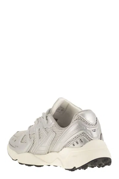Run Of Leather And Fabric Trainers