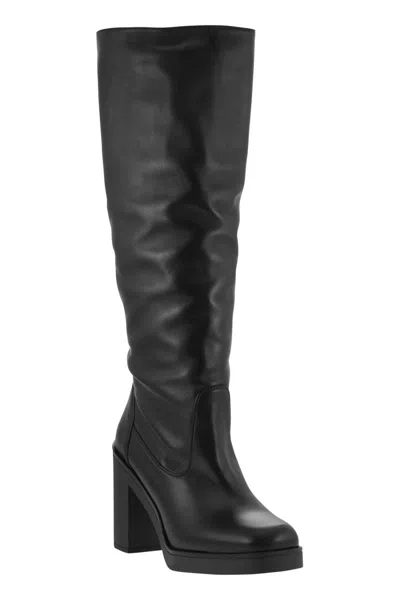 Stuart Weitzman Leather Boots With Durable Outsole