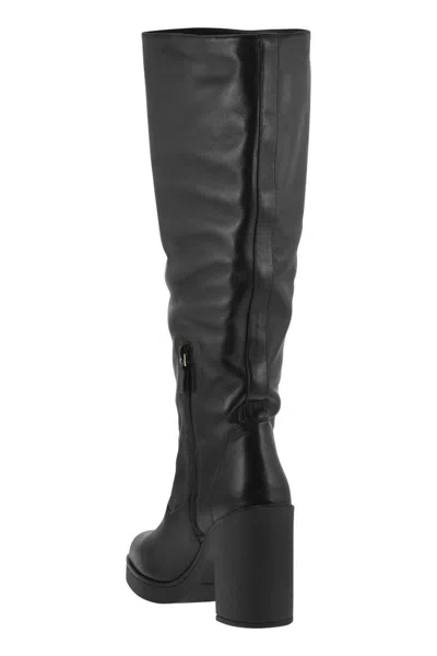 Stuart Weitzman Leather Boots With Durable Outsole