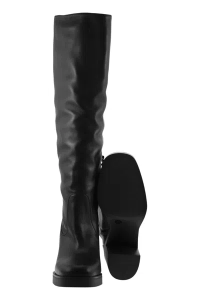 Stuart Weitzman Leather Boots With Durable Outsole