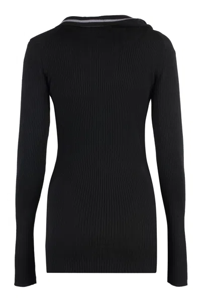 Y/project Y Project Black Wool Mini Dress